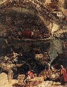 MARIESCHI, Michele The Rialto Bridge in Venice (detail) ag Spain oil painting artist